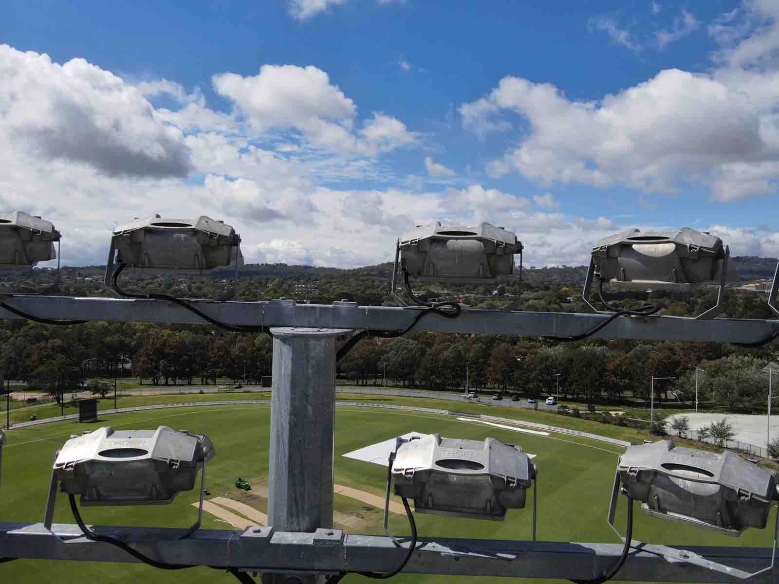 Visible-light photograph of the same site lighting