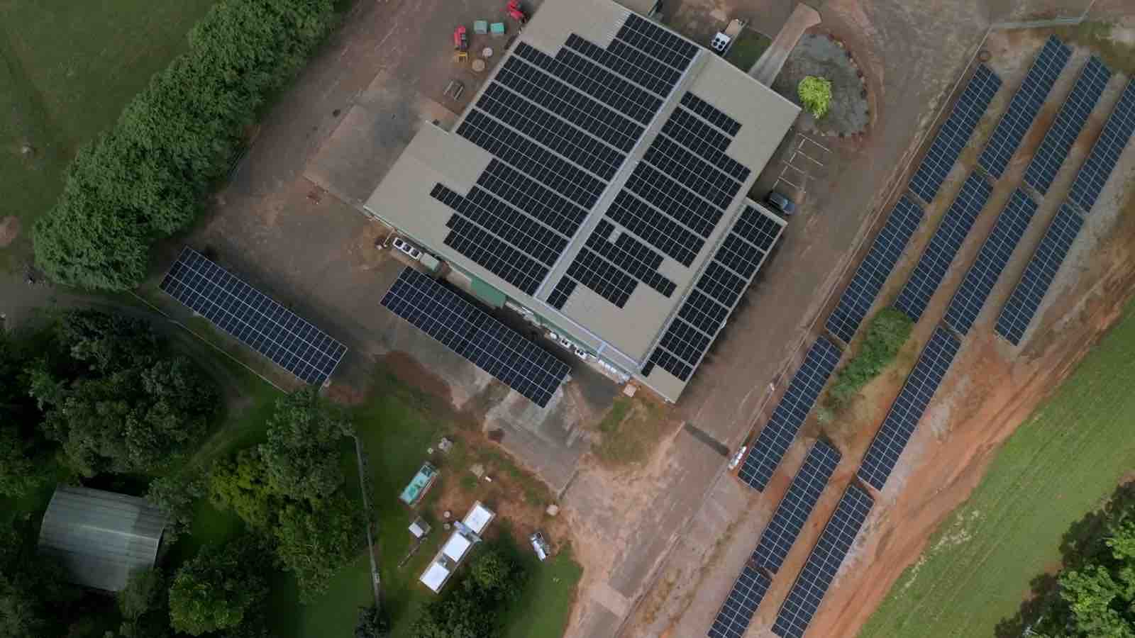 Solar arrays at a Darwin region site, Northern Territory